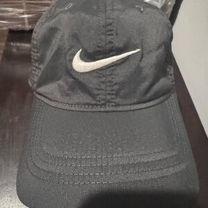 Nike Kids Black Hat with White Logo